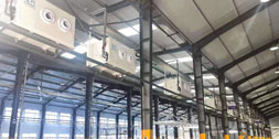 CNC車間降溫安裝蒸發(fā)冷省電空調(diào)臥式射流機，會更加省電？